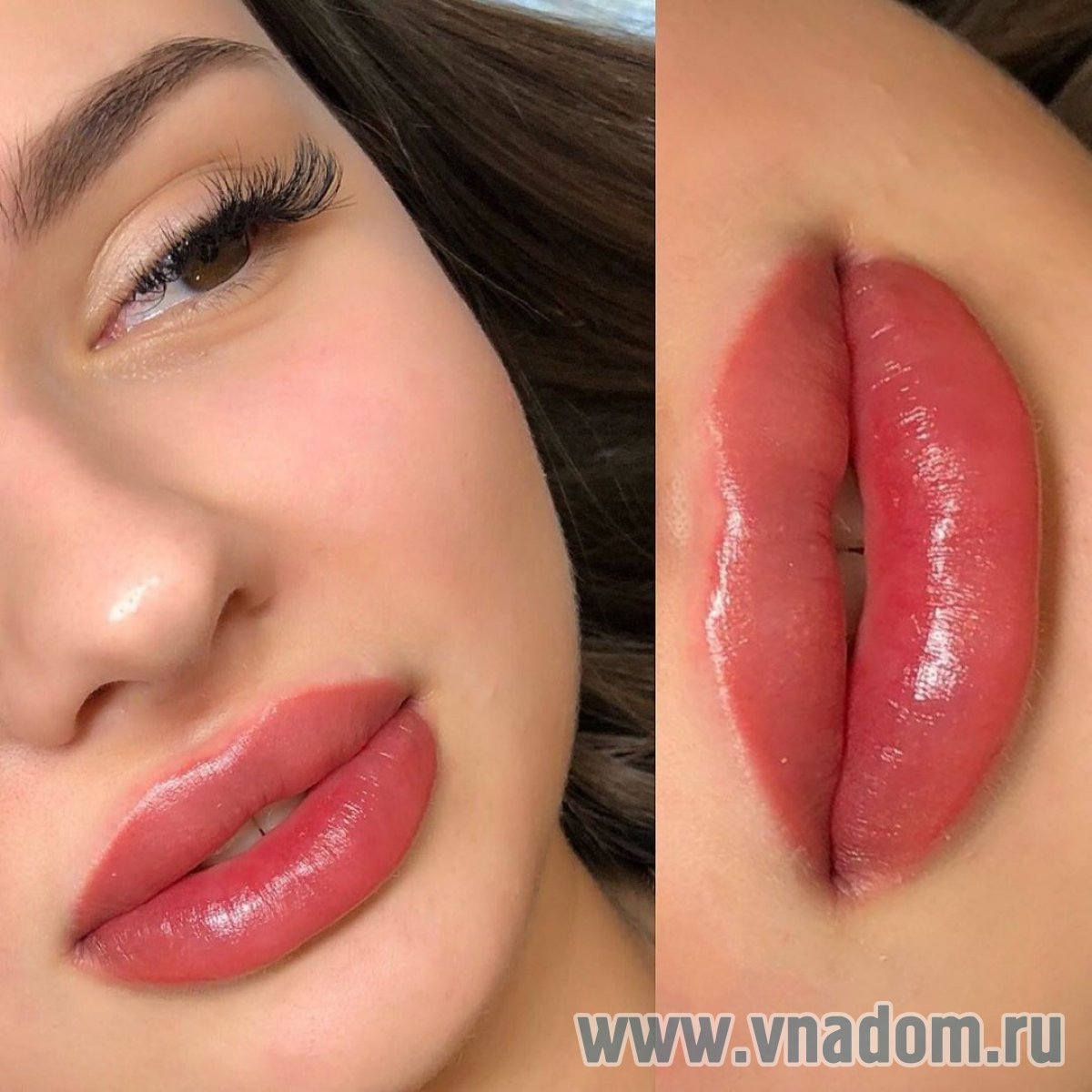 Татуаж или увеличение губ. Татуаж губ помадный эффект. Помадная техника перманентного макияжа губ. Перманентный макияж Гуд.